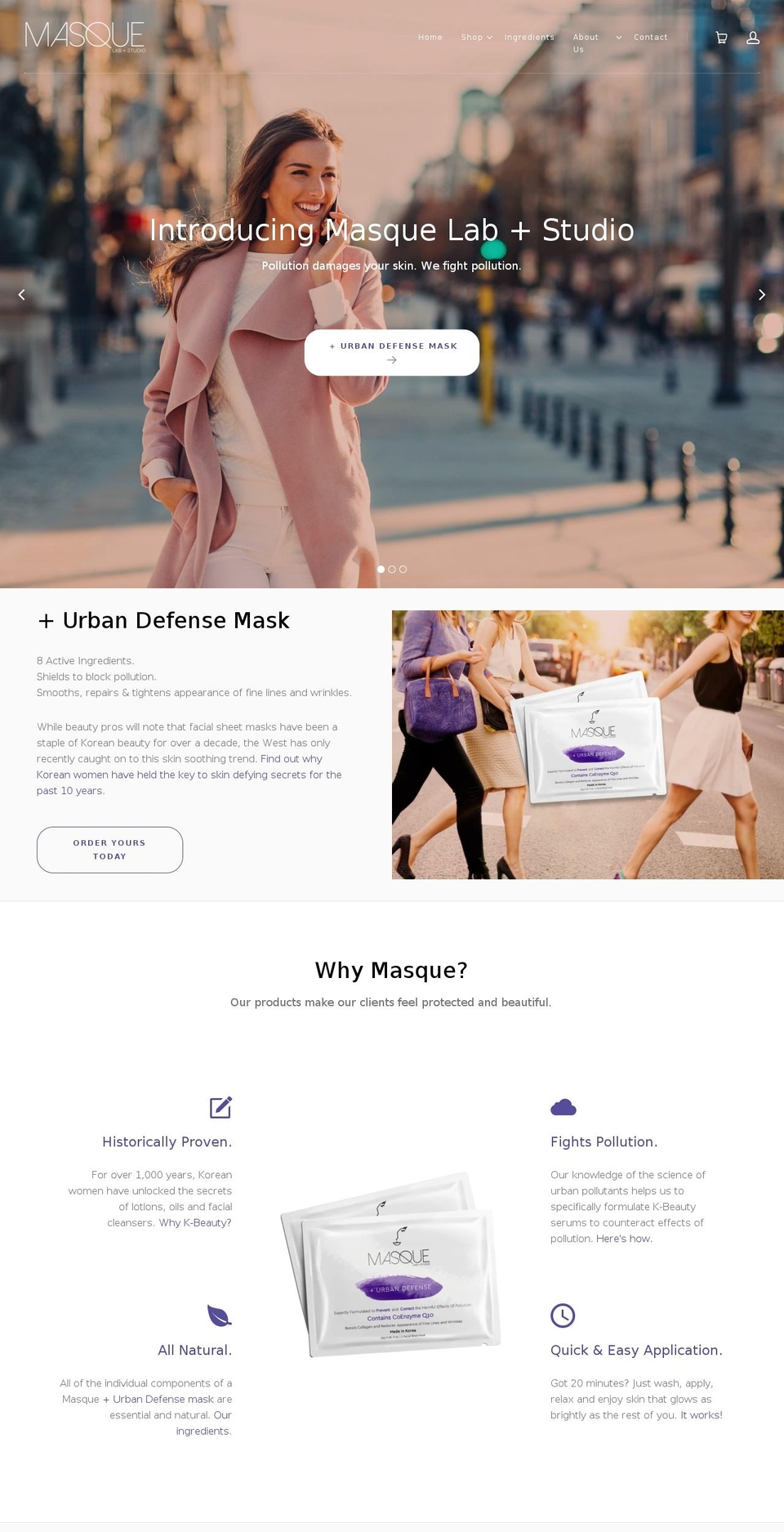 masquelabs.com shopify website screenshot
