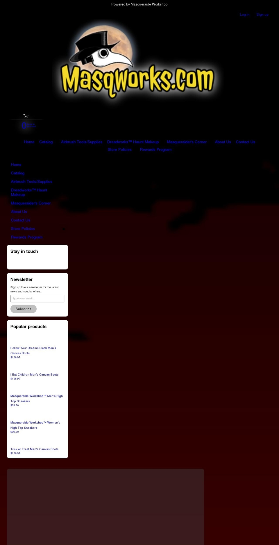 masqworks.com shopify website screenshot