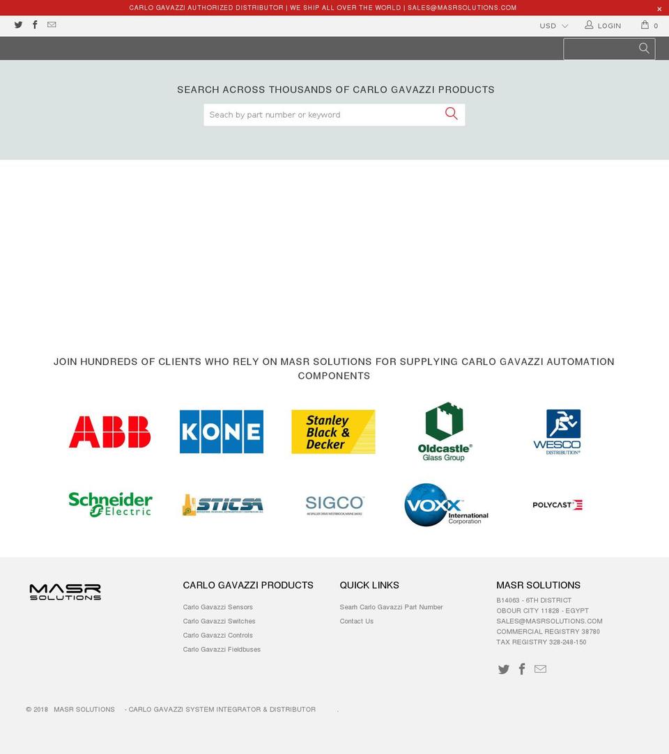 masrsolutions.com — Shopify storefront screenshot