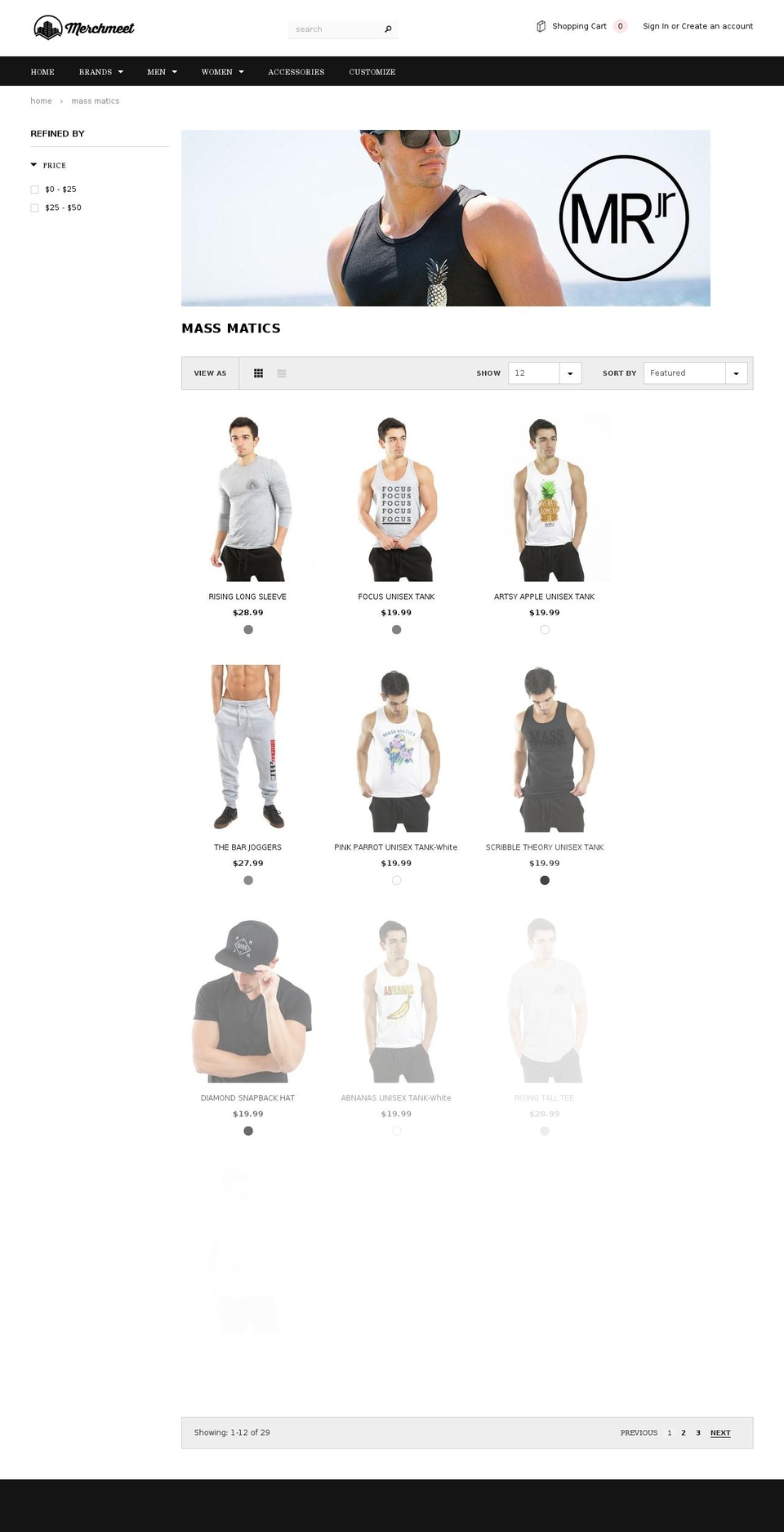 mass-matics.com — Shopify storefront screenshot