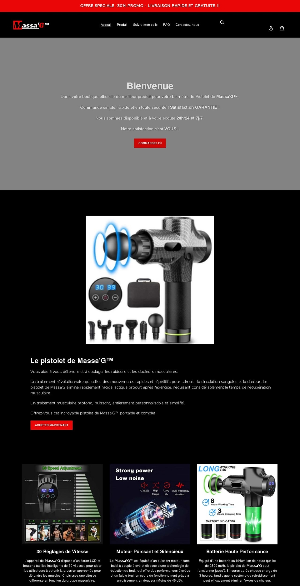 massa-g.com shopify website screenshot