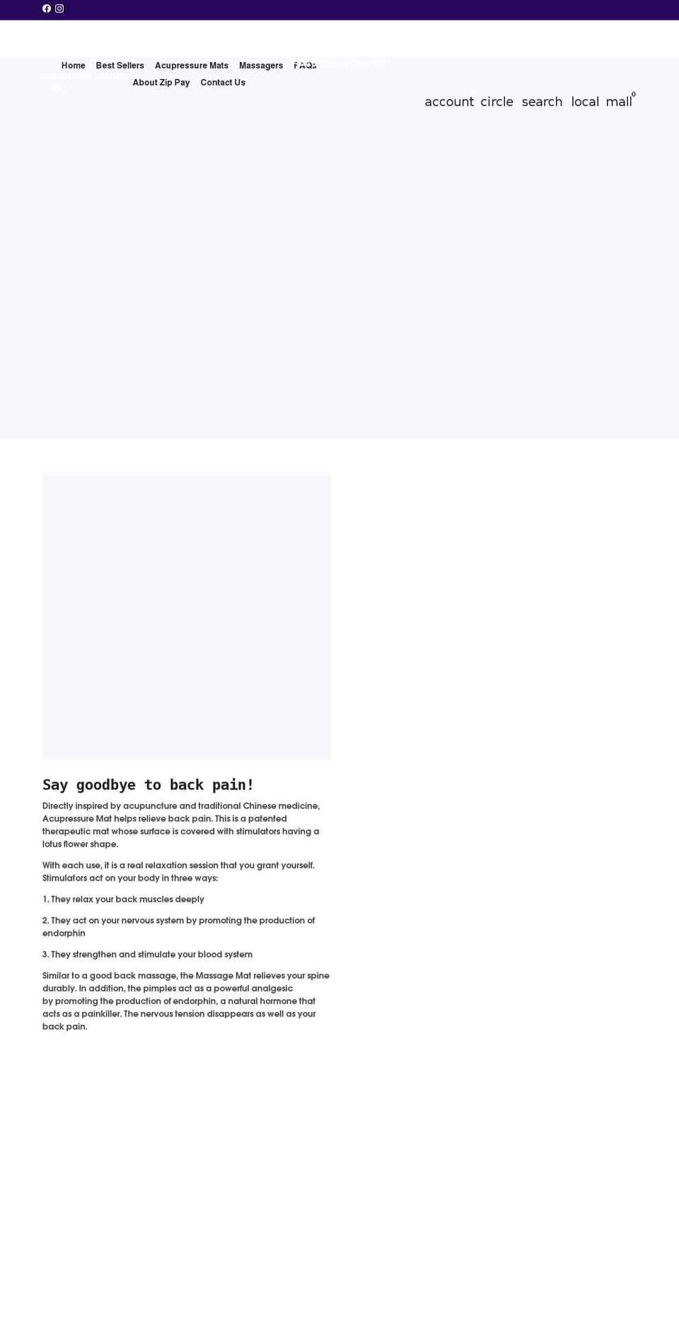 massagemat.com.au shopify website screenshot
