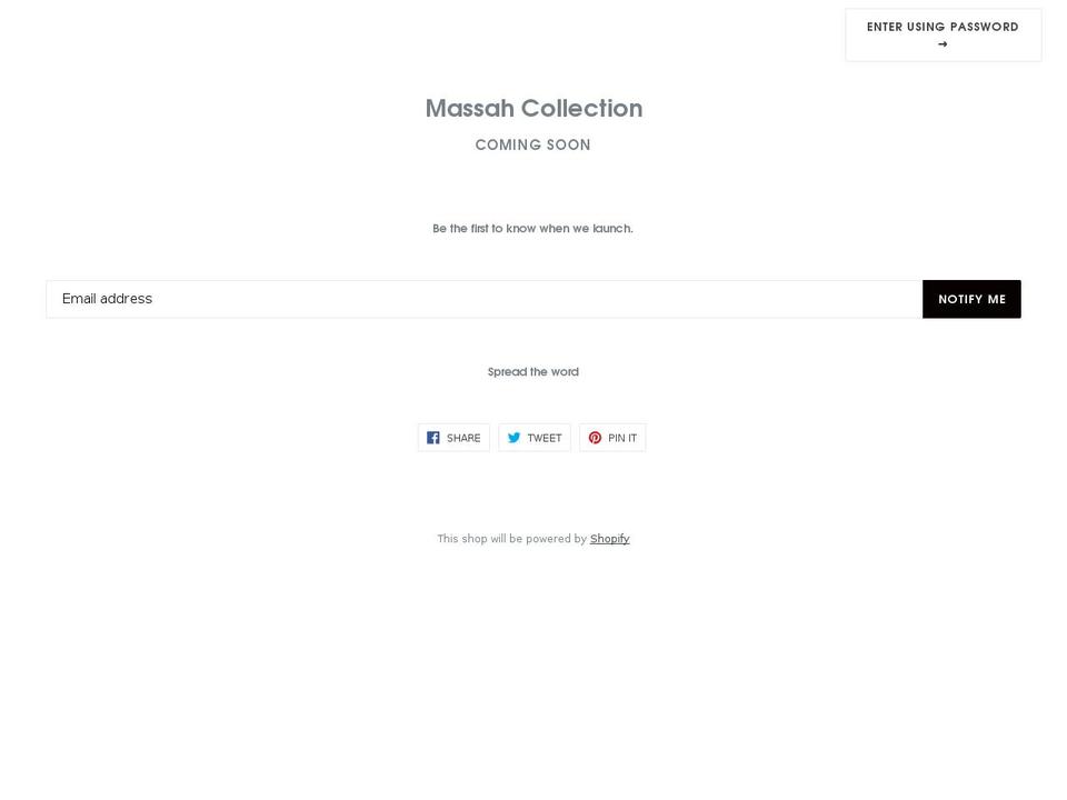 Birch Shopify theme site example massahcollection.com