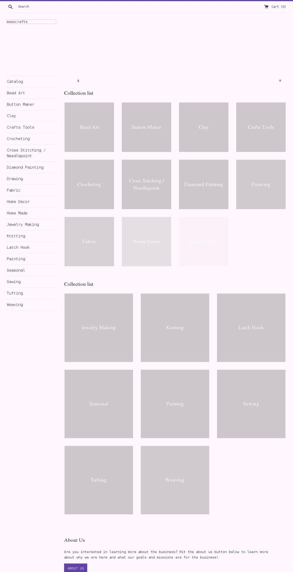 masscrafts.com shopify website screenshot