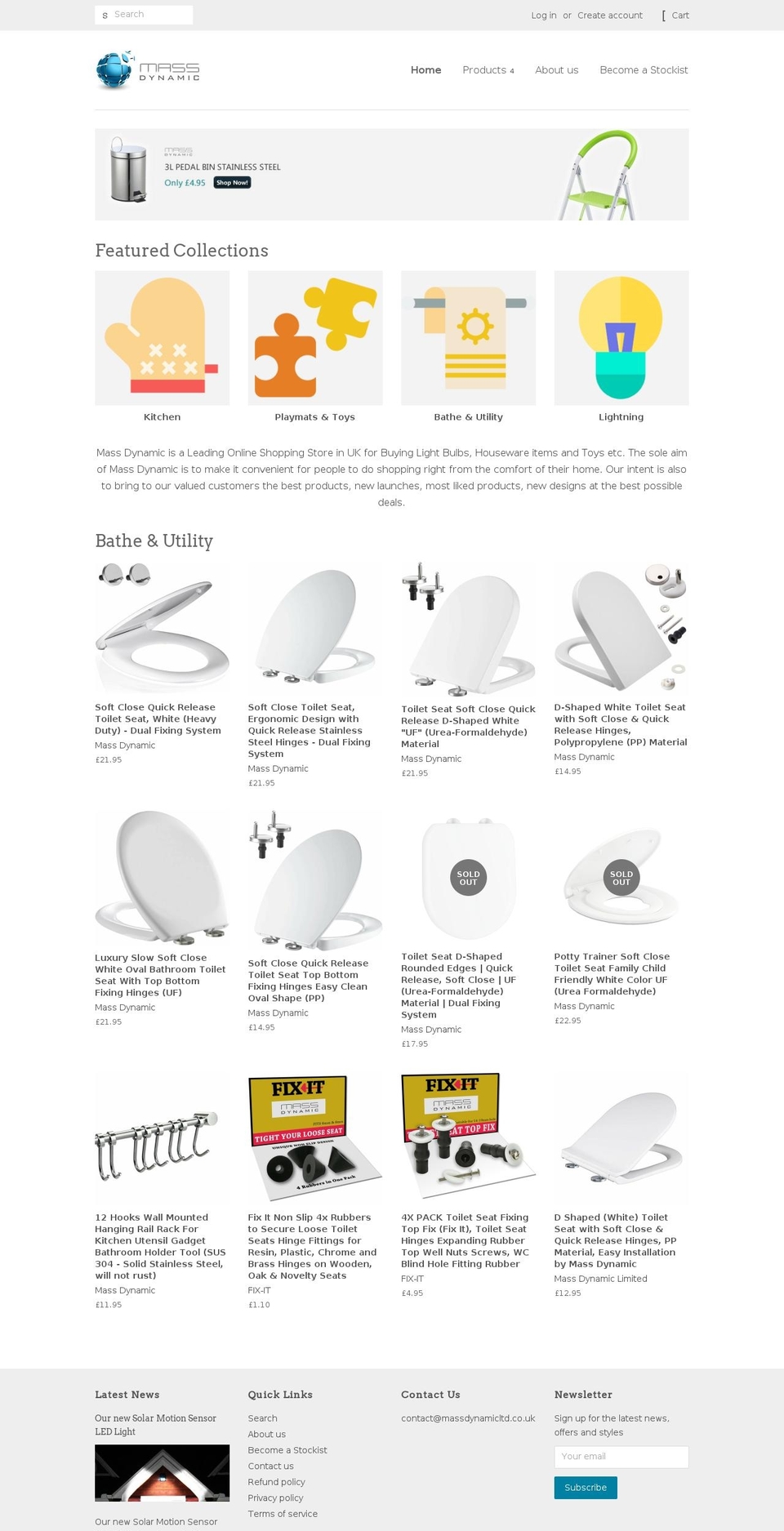 massdynamicltd.co.uk shopify website screenshot