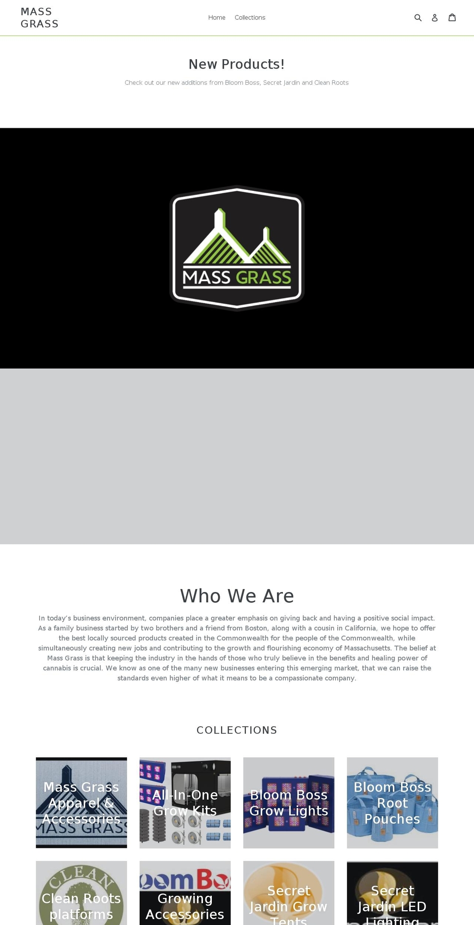 massgrass.com — Shopify storefront screenshot