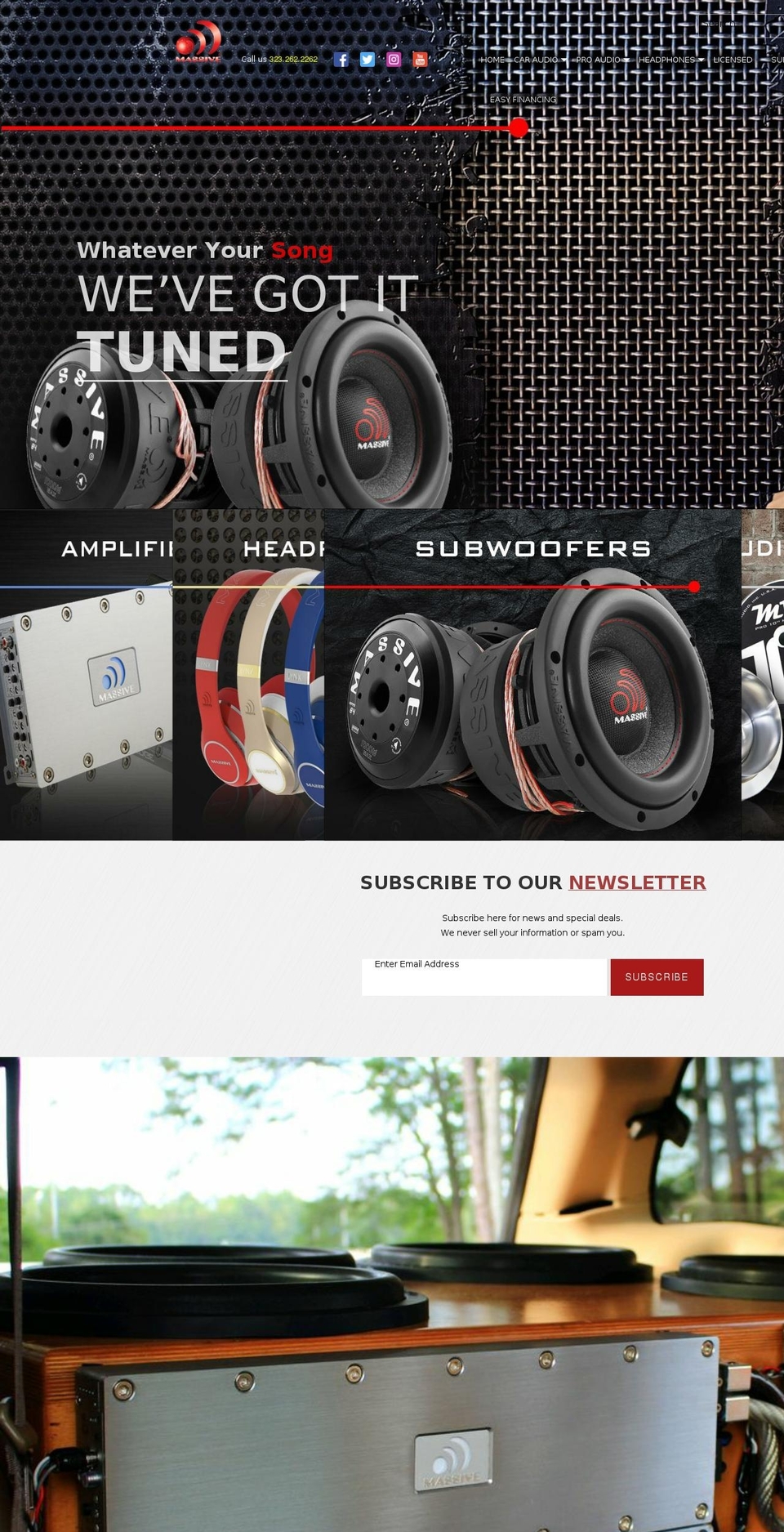 Massive Audio (LIVE) Shopify theme site example massive-audio.eu