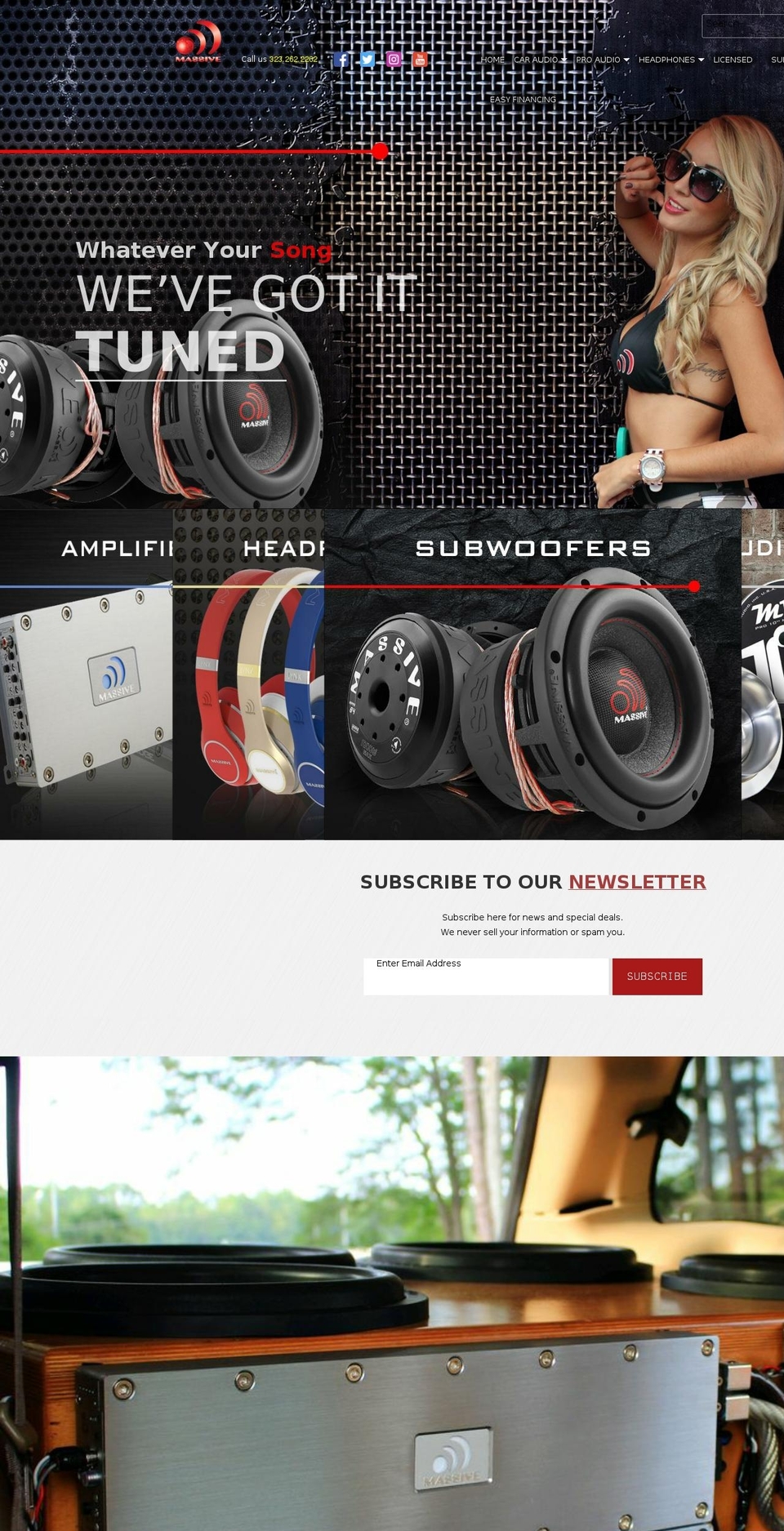 massiveaudio.de shopify website screenshot