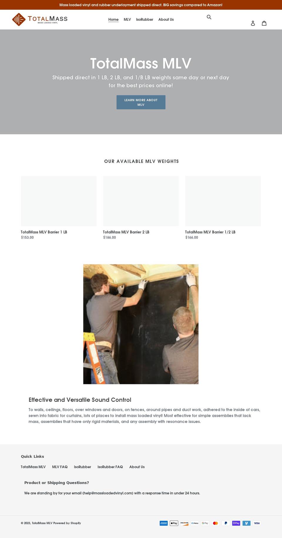 massloadedvinyl.com shopify website screenshot