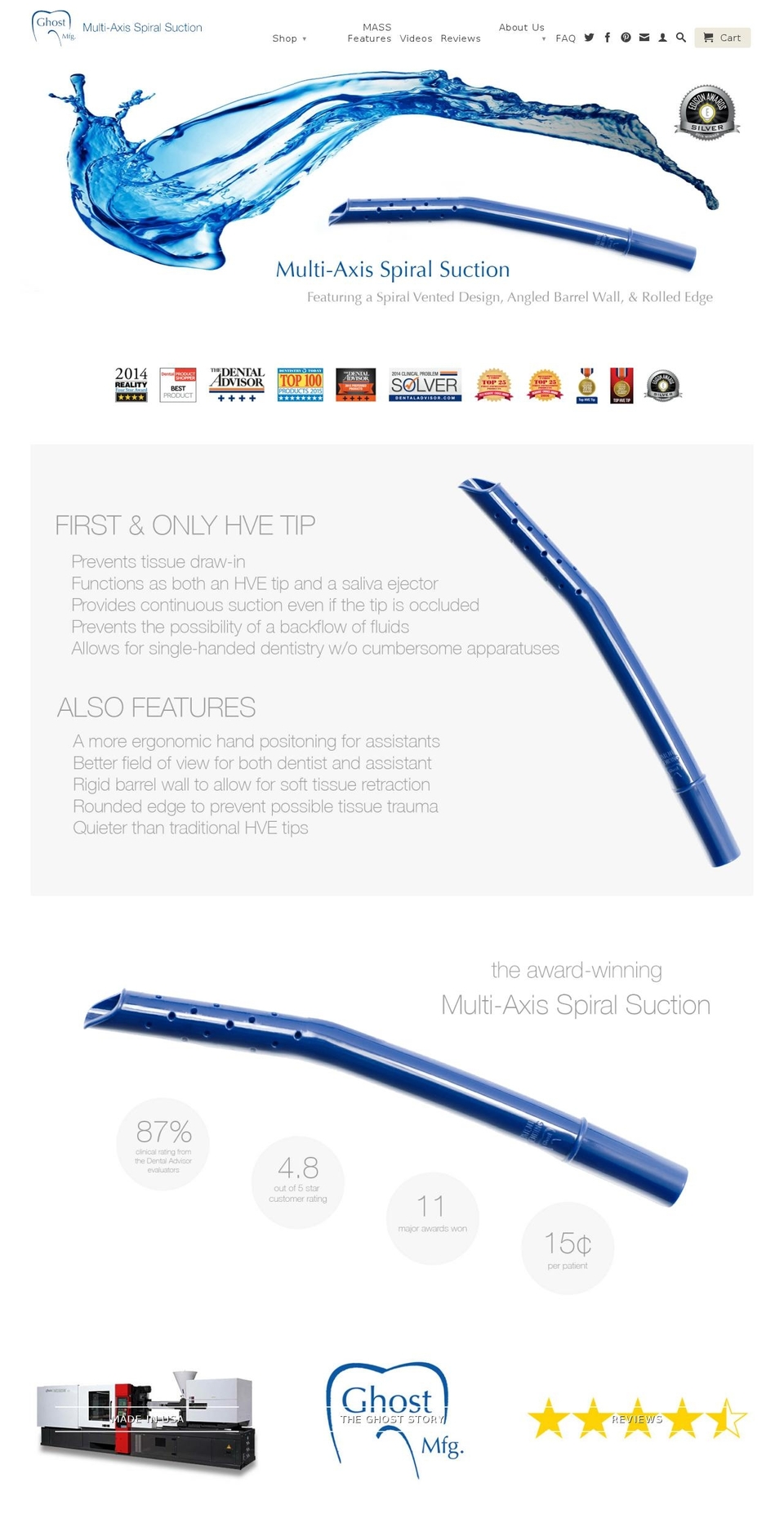 masssuction.com shopify website screenshot