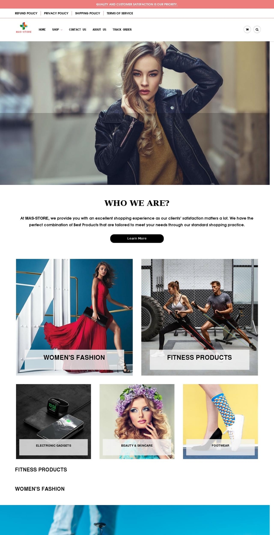 masstore.net shopify website screenshot