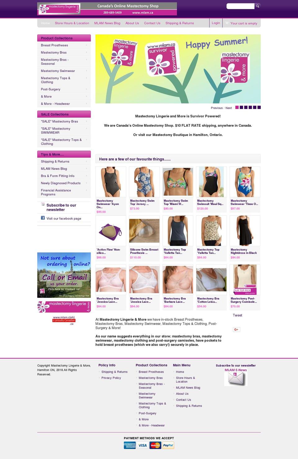Megatronic 2012-03-28 LIVE Shopify theme site example mastectomylingerieandmore.ca