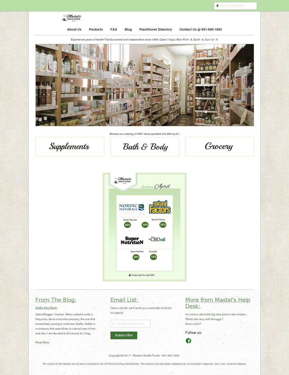 mastels.com shopify website screenshot