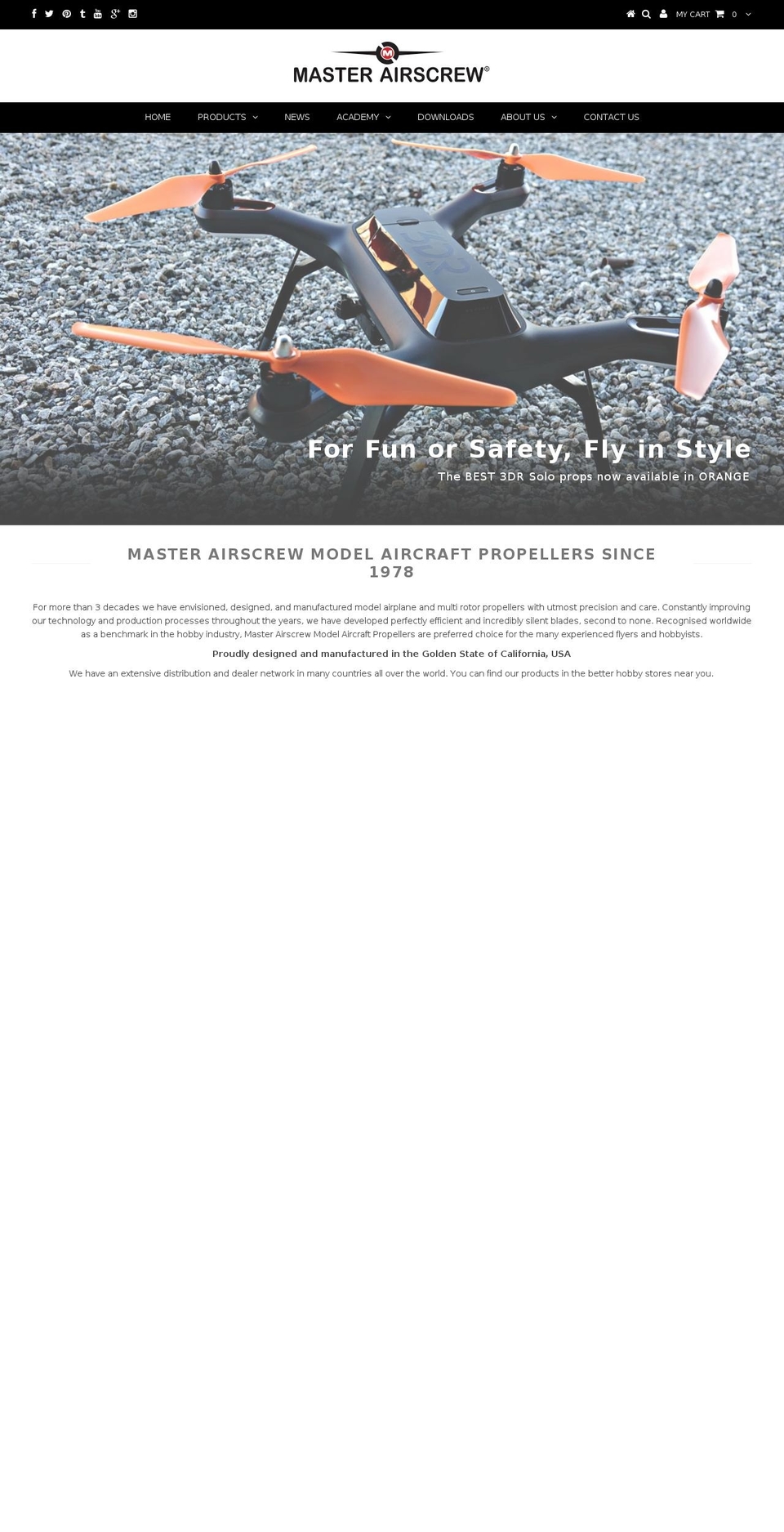 masterairscrew.com shopify website screenshot