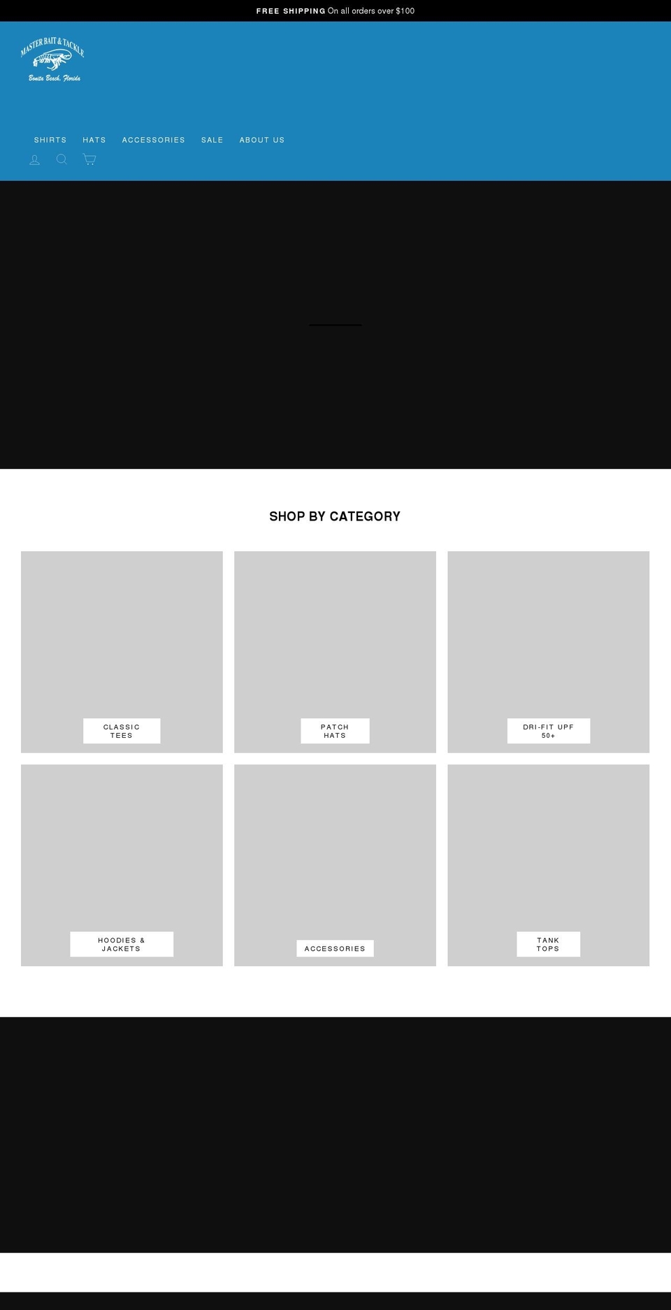 masterbaitandtackle.com shopify website screenshot