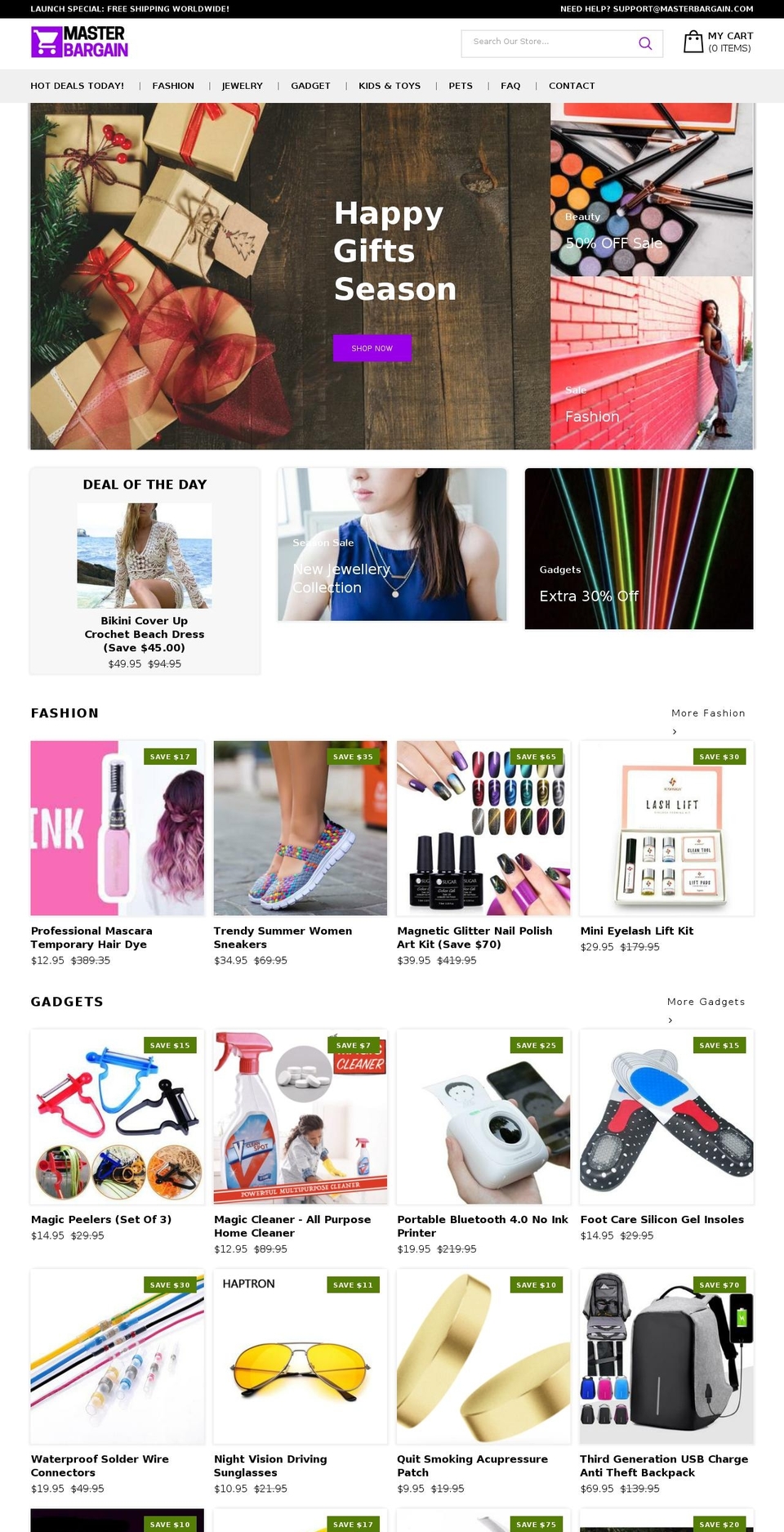 masterbargain.com — Shopify storefront screenshot