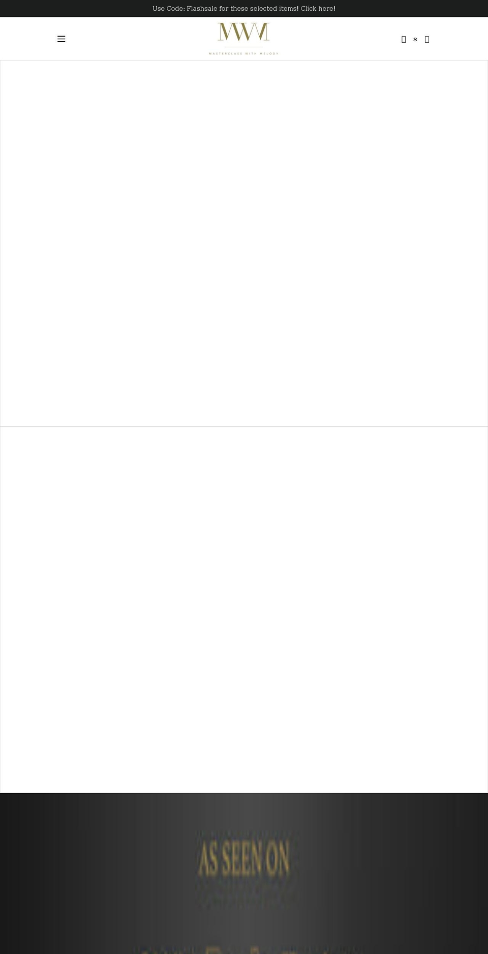 masterclasswithmelody.com shopify website screenshot