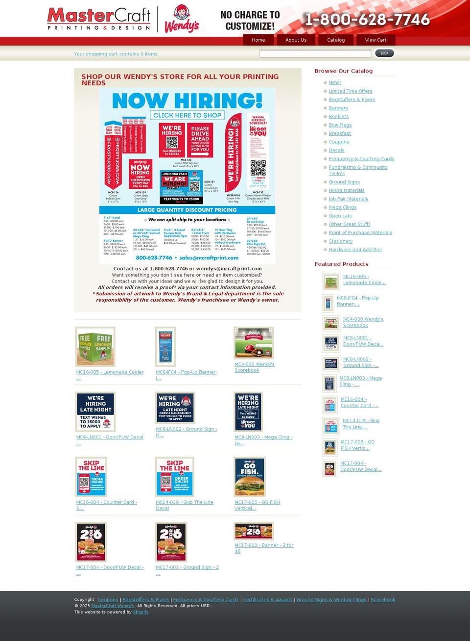 mastercraft.myshopify.com shopify website screenshot