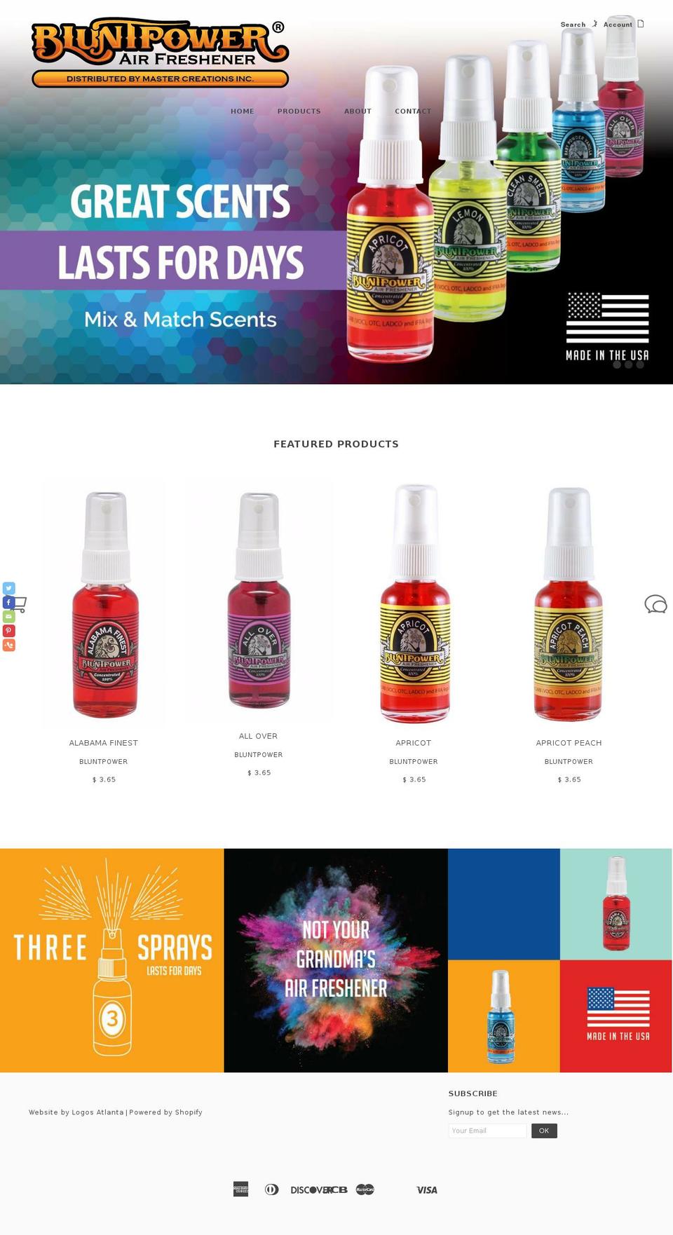 mastercreationsinc.com shopify website screenshot