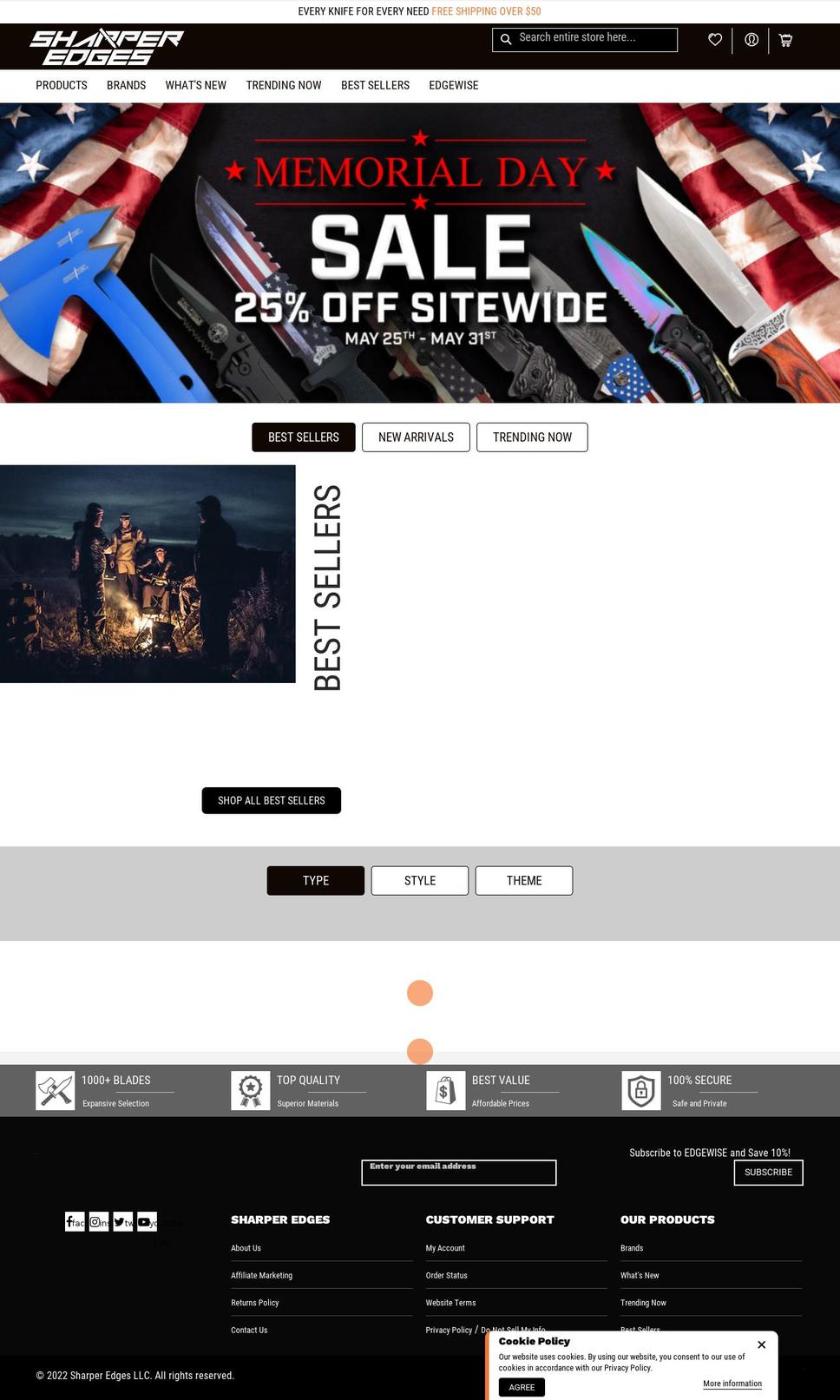 mastercutleryretail.com — Shopify storefront screenshot