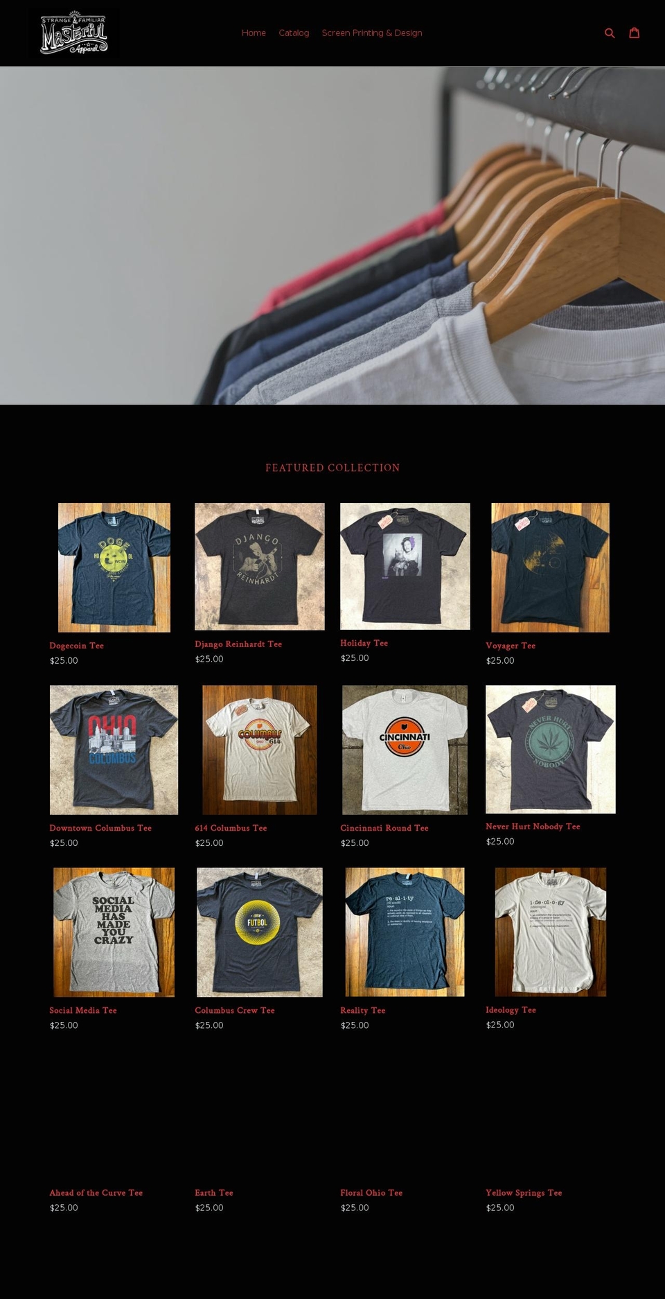 masterfulapparel.com — Shopify storefront screenshot