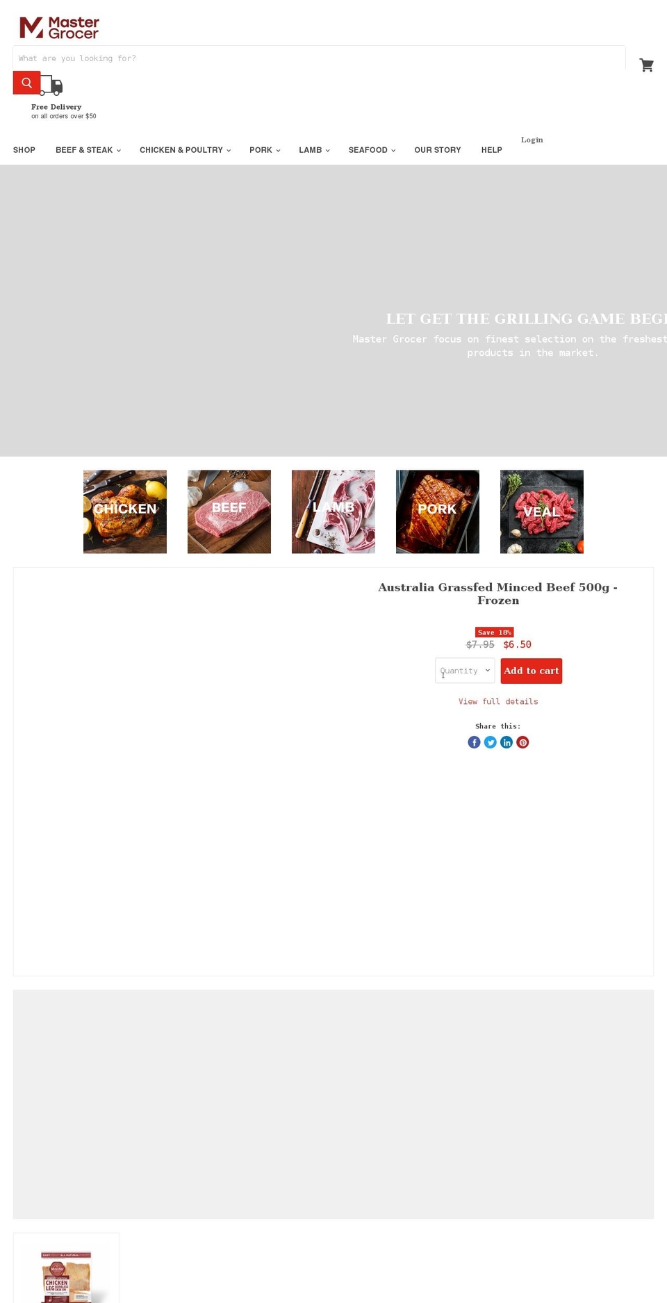 mastergrocers.com shopify website screenshot