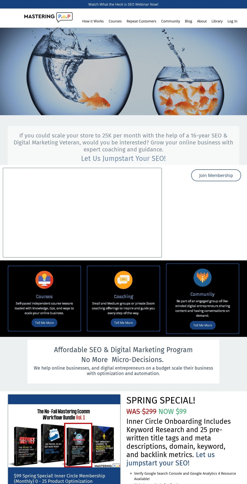 masteringpop.com — Shopify storefront screenshot