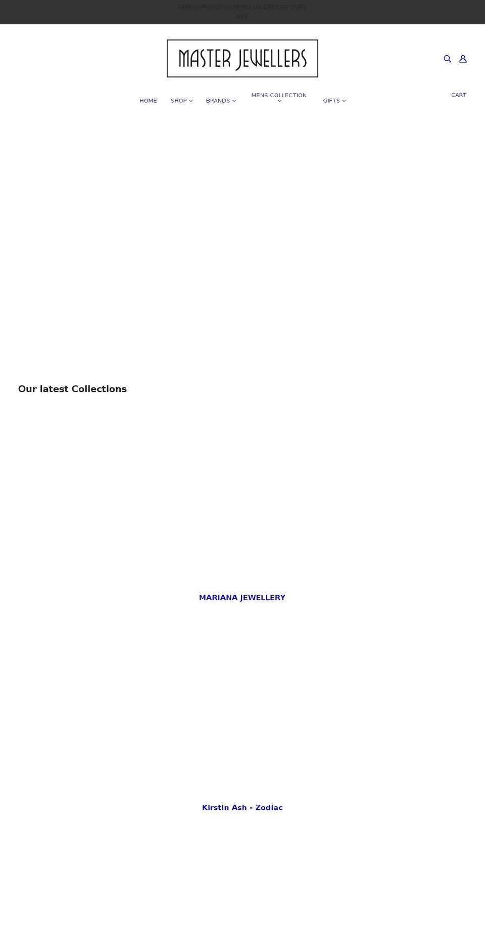 masterjewellersonline.com.au shopify website screenshot