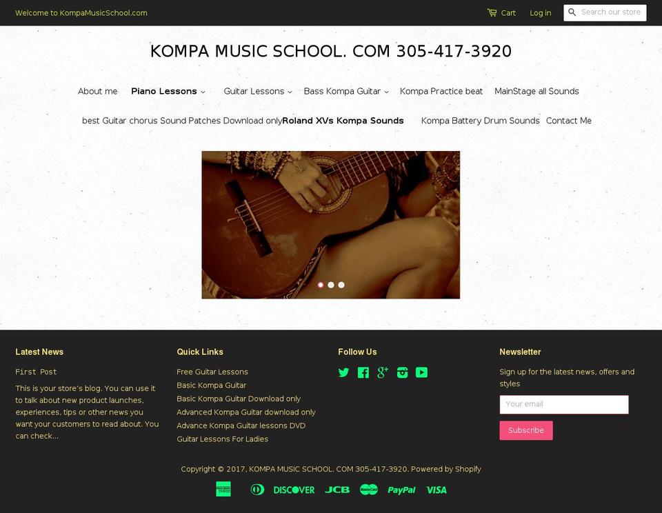 masterkompaguitar.com shopify website screenshot
