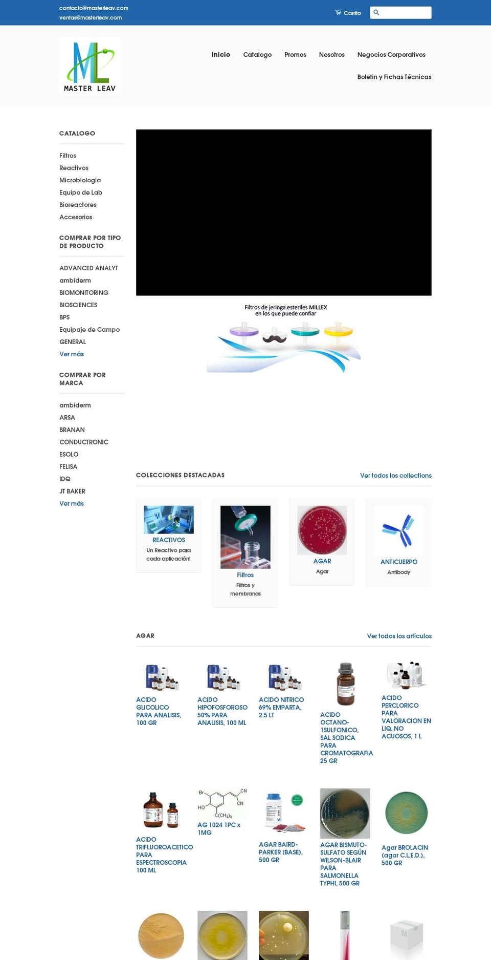 masterleav.com — Shopify storefront screenshot