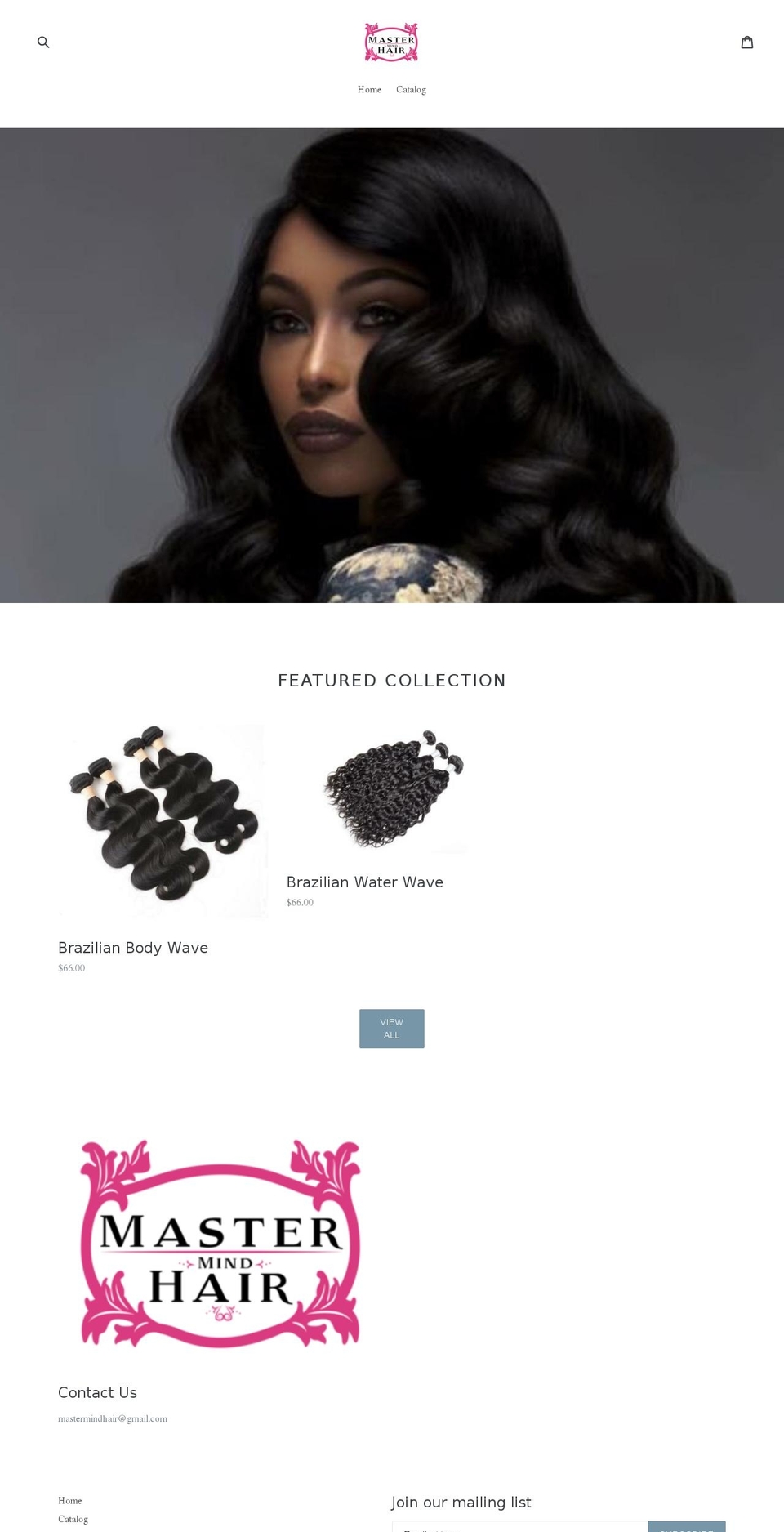 mastermindhair.com — Shopify storefront screenshot