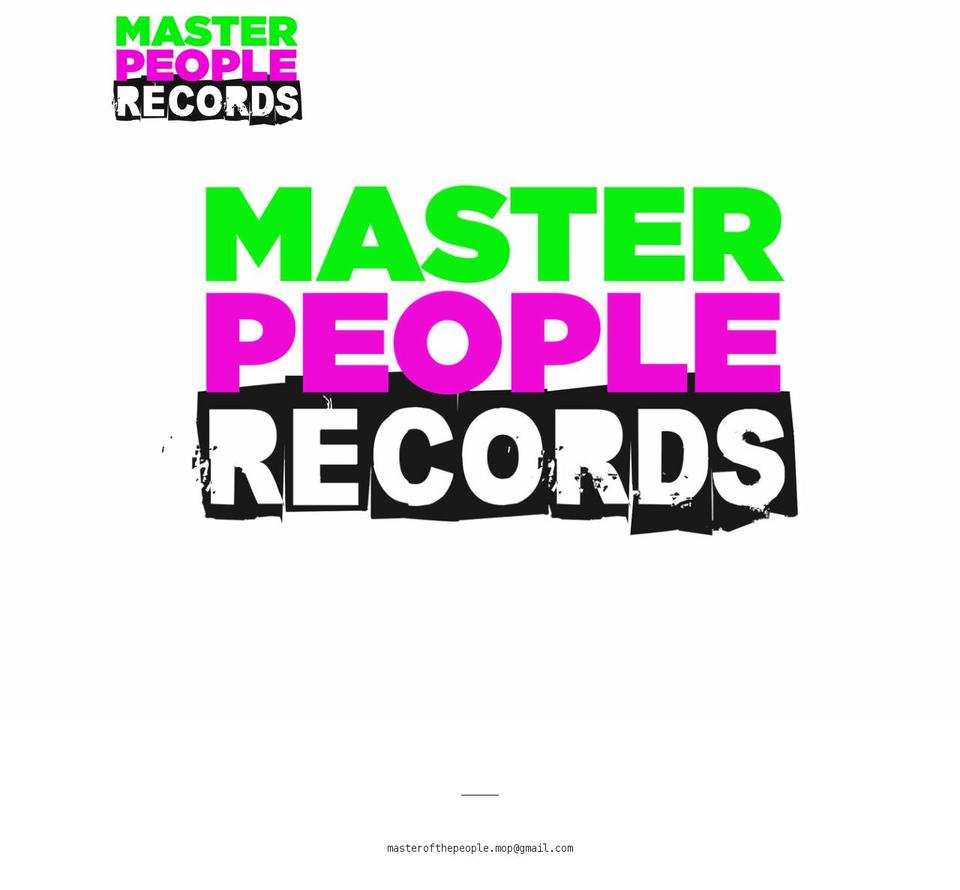 masterpeoplerecords.com shopify website screenshot