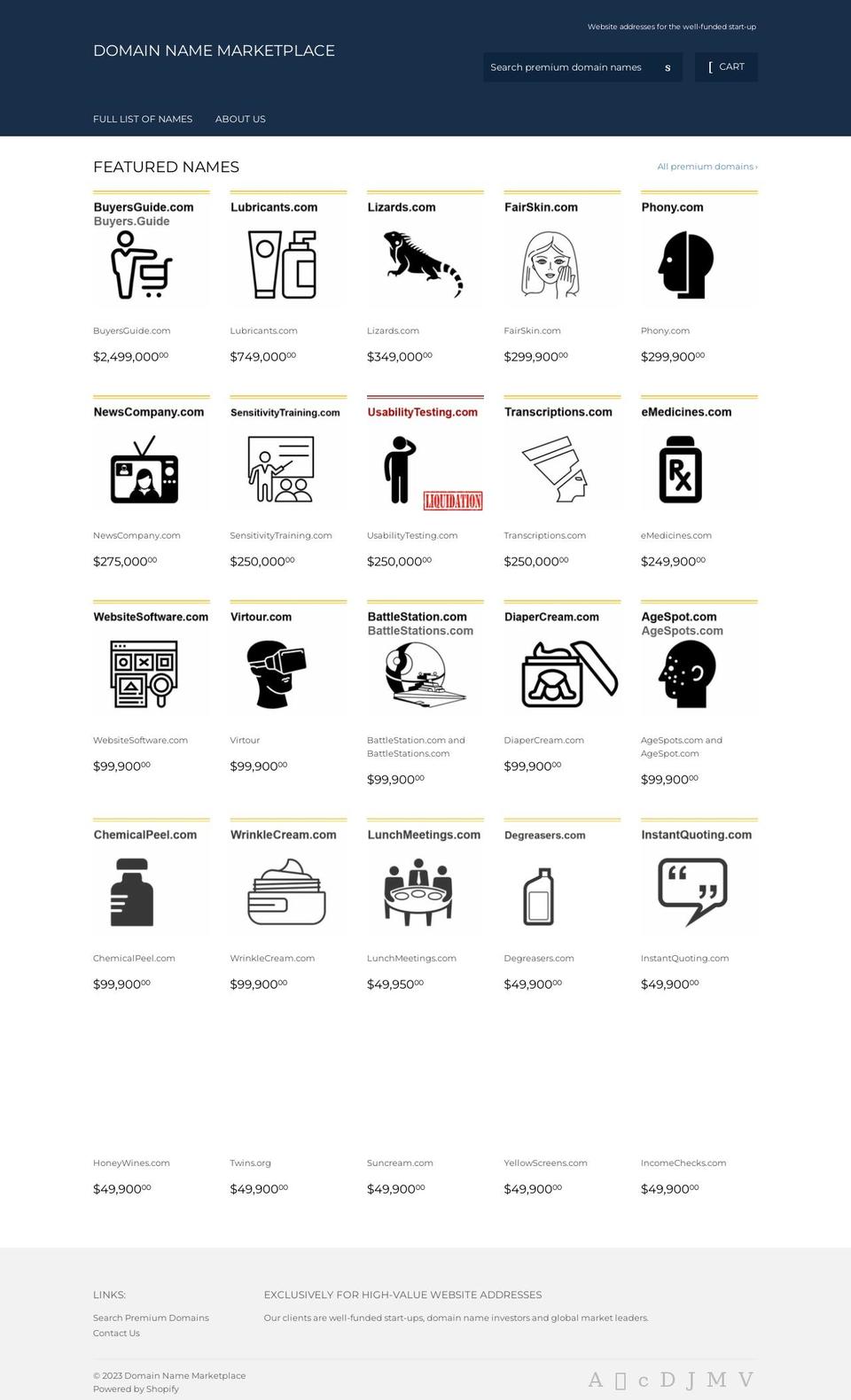 masterpieceguide.com — Shopify storefront screenshot