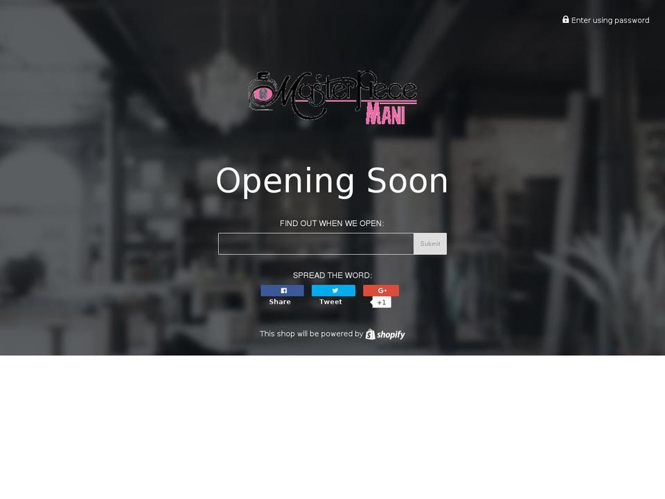 masterpiecemani.com shopify website screenshot