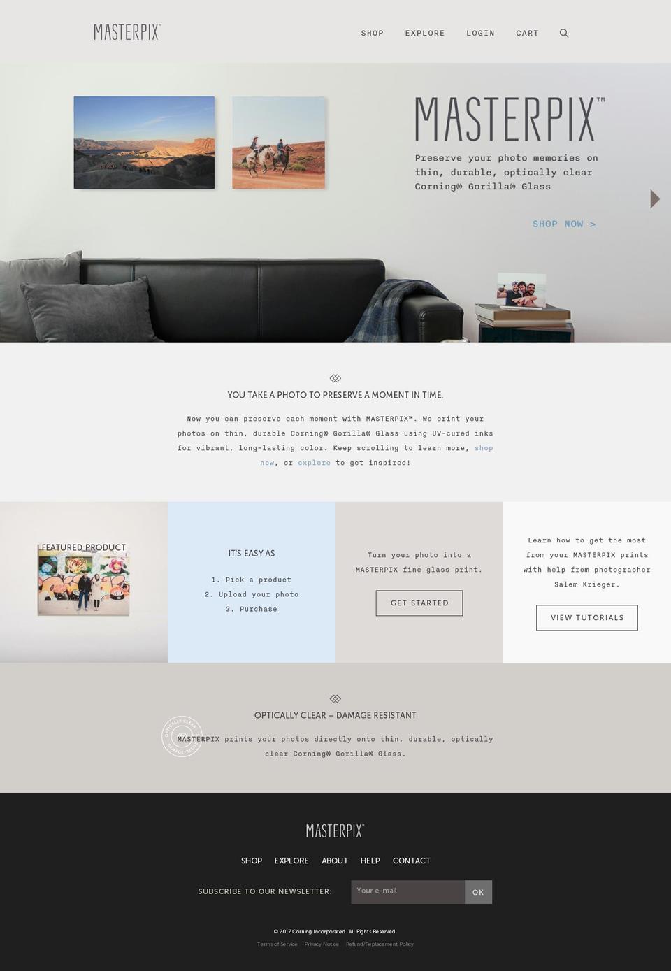 masterpixonglass.com shopify website screenshot