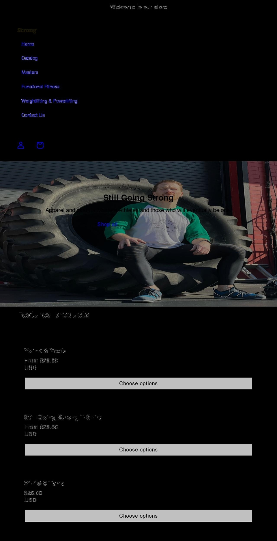 mastersandstrong.com shopify website screenshot