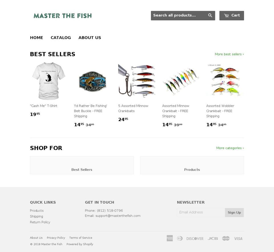 masterthefish.com shopify website screenshot