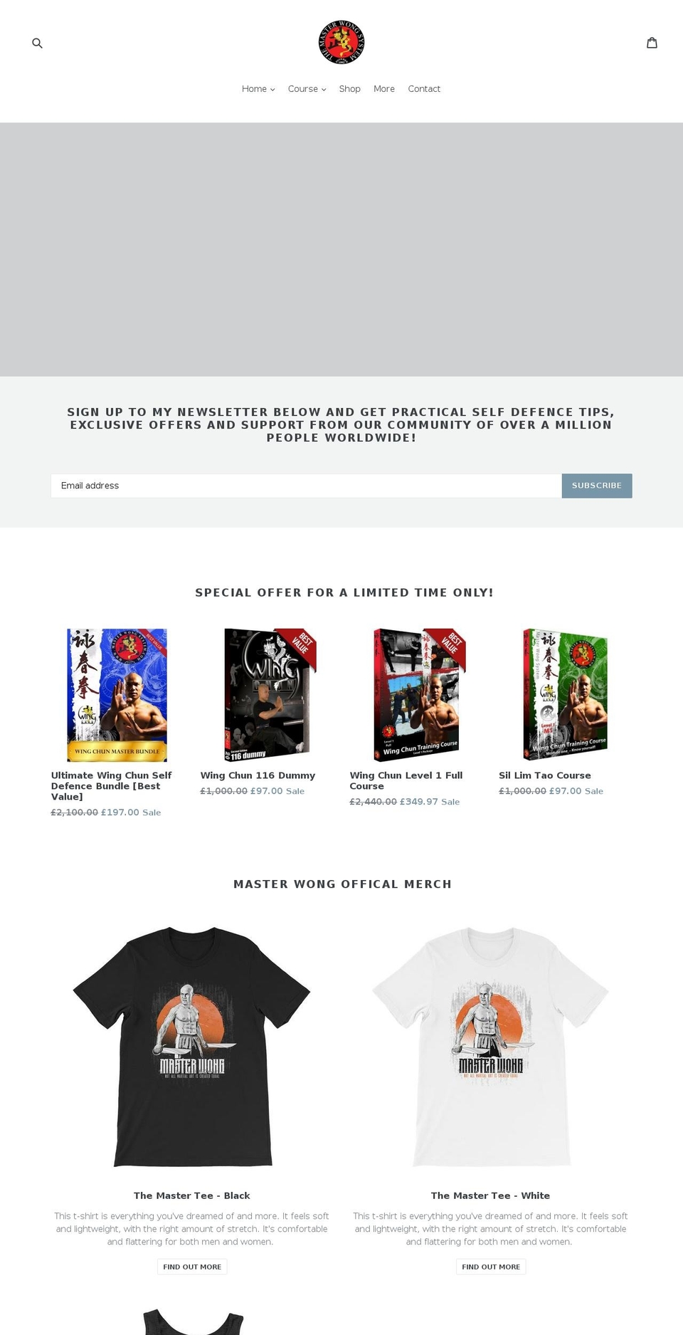masterwongdvd.com — Shopify storefront screenshot