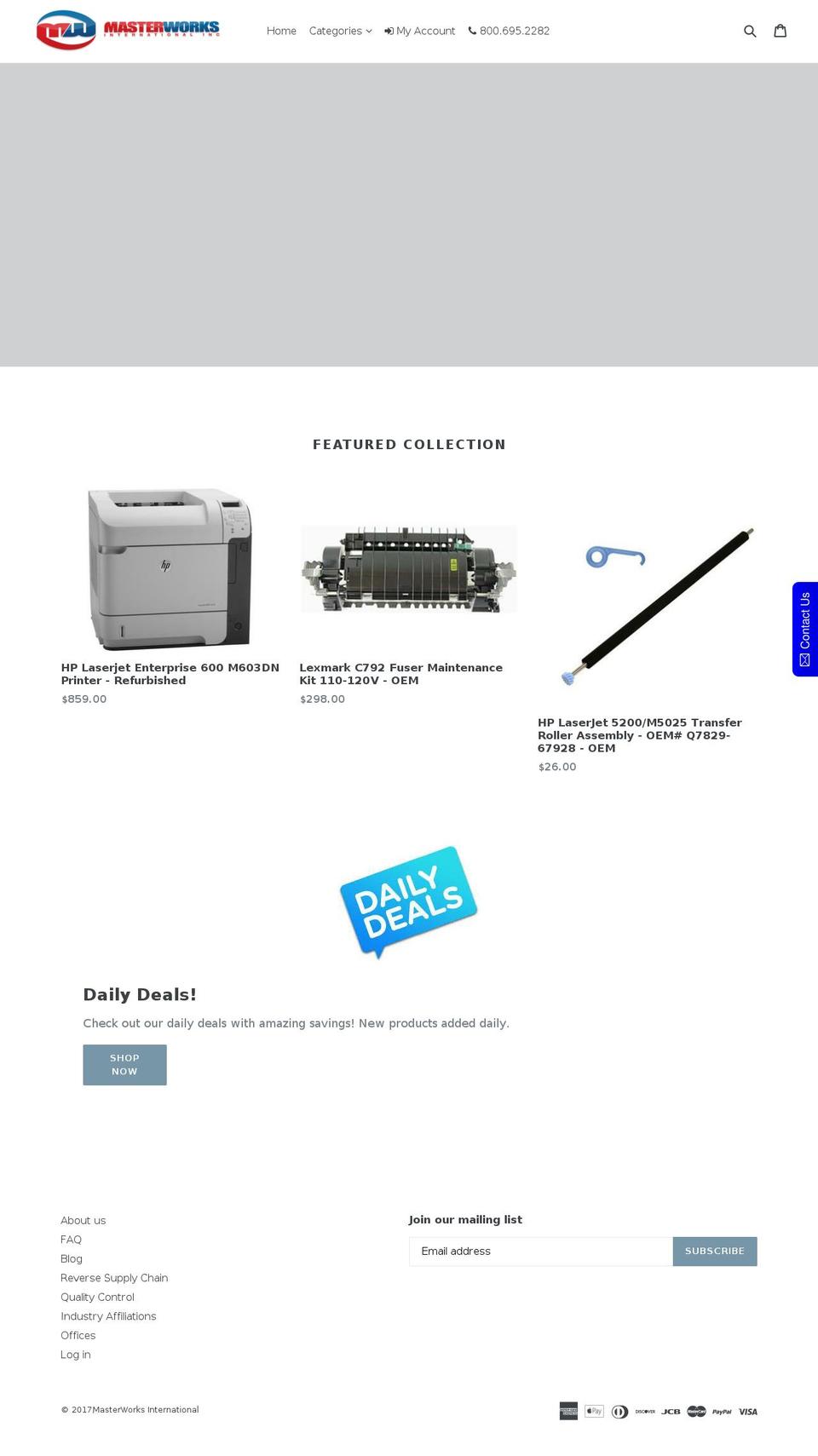 masterworksintl.com shopify website screenshot