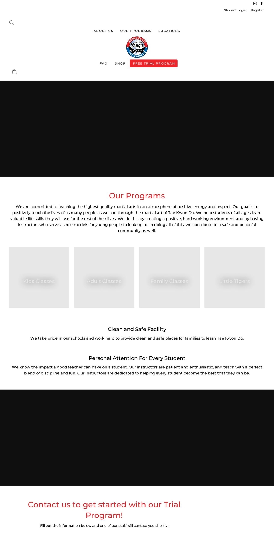 masteryangstkd.com shopify website screenshot