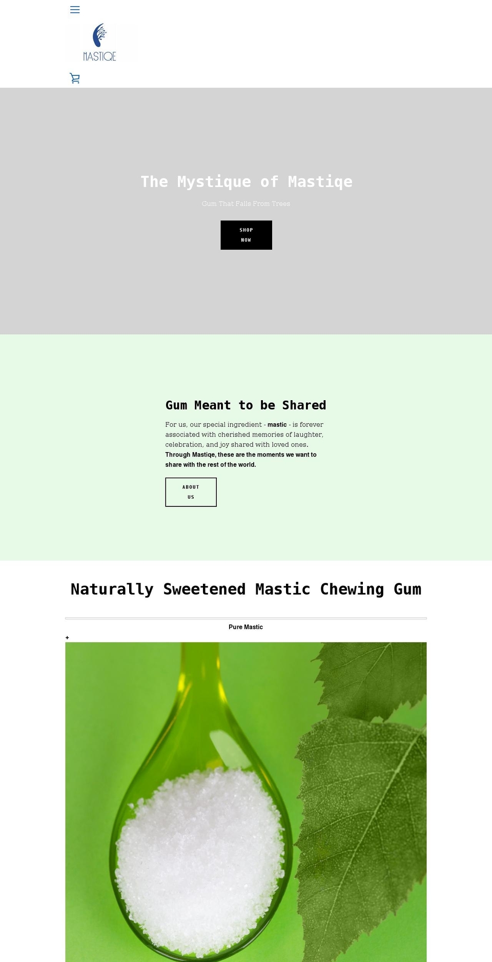 mastiqe.com shopify website screenshot