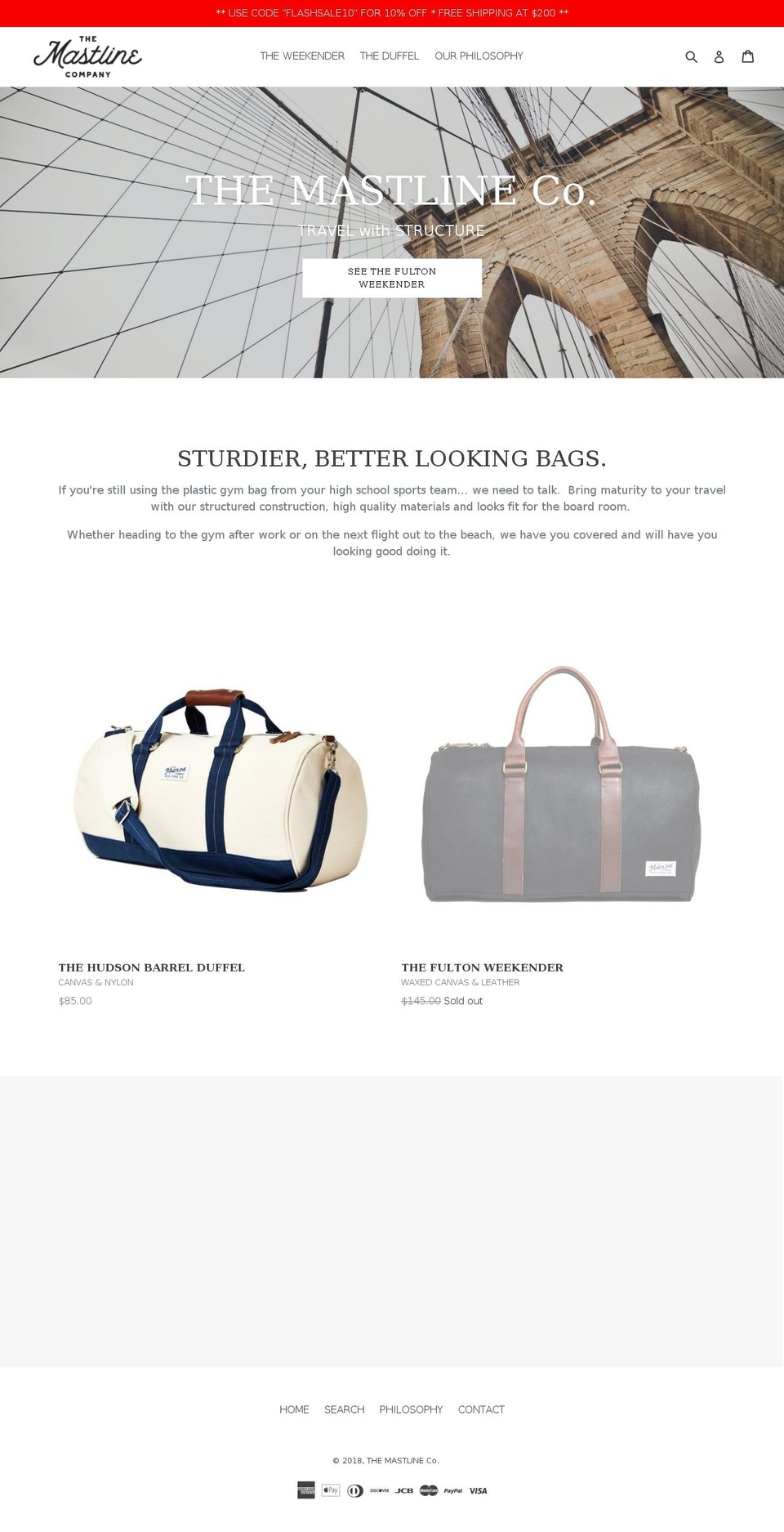 mastline.com — Shopify storefront screenshot