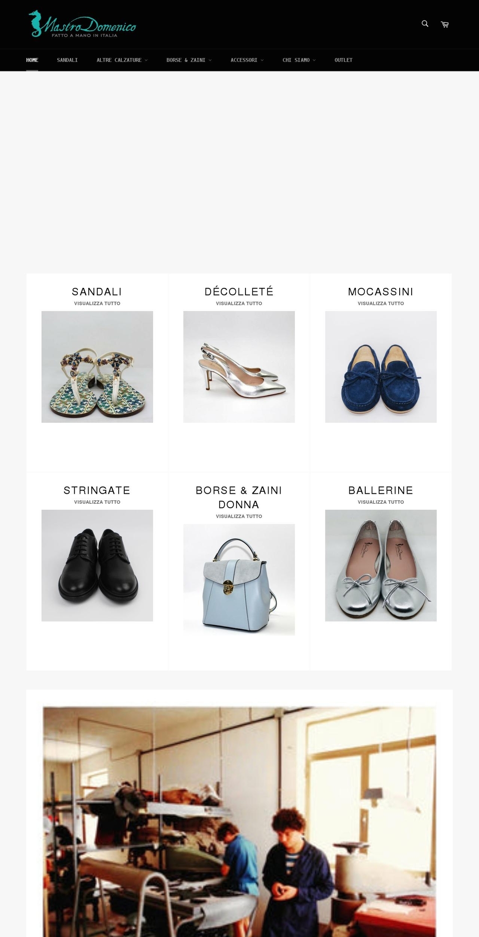 mastrodomenicosandali.com shopify website screenshot