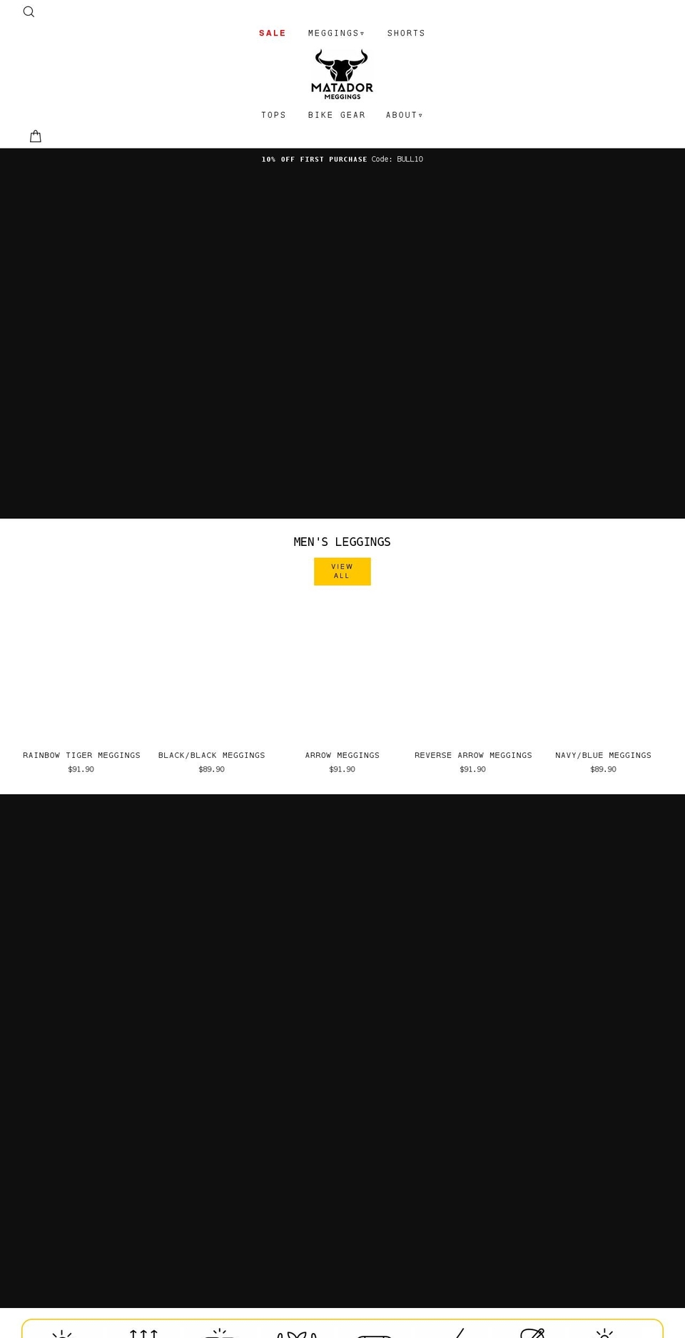 matadormeggings.com shopify website screenshot
