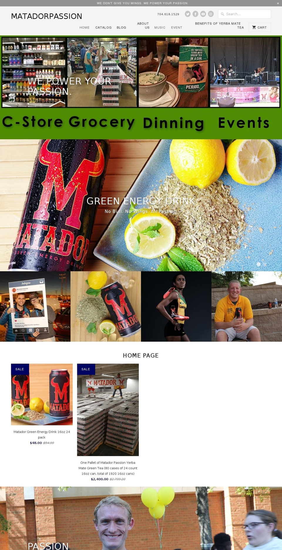 matadorpassion.com — Shopify storefront screenshot