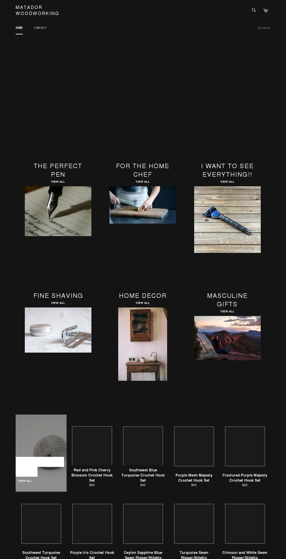 matadorwoodworking.com shopify website screenshot