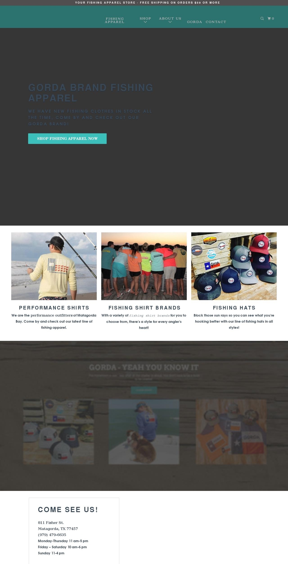 matagordaoutfitters.com shopify website screenshot