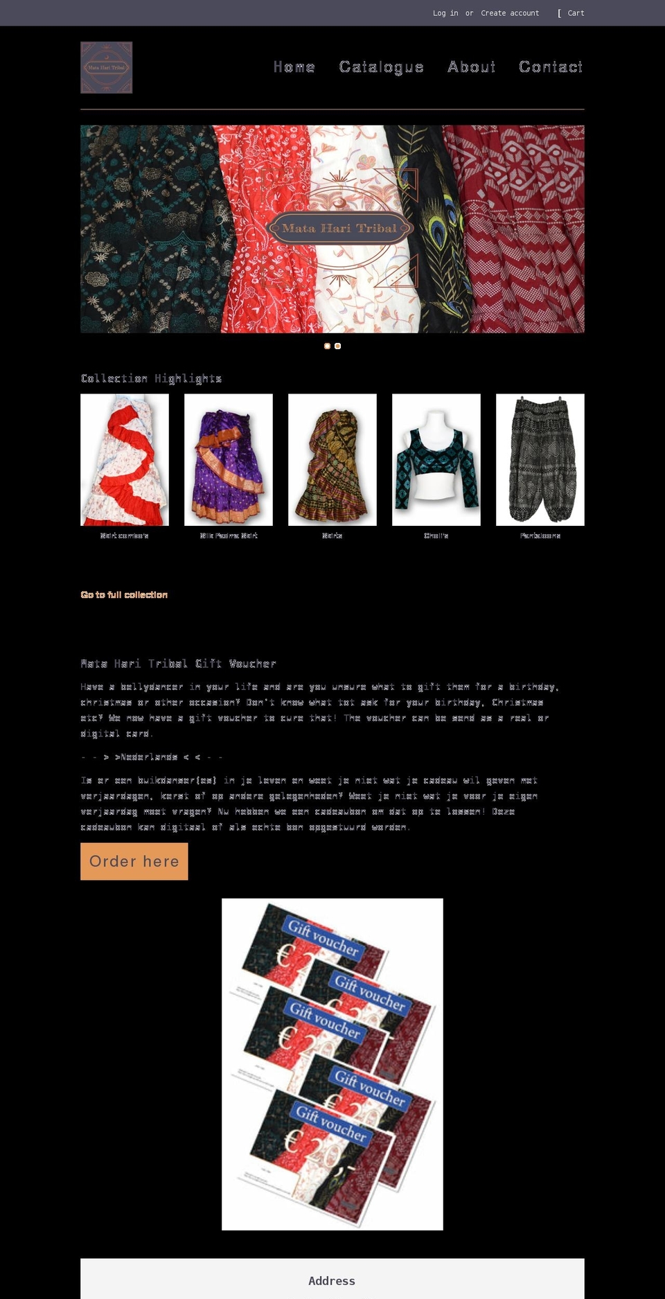 mataharitribal.com shopify website screenshot