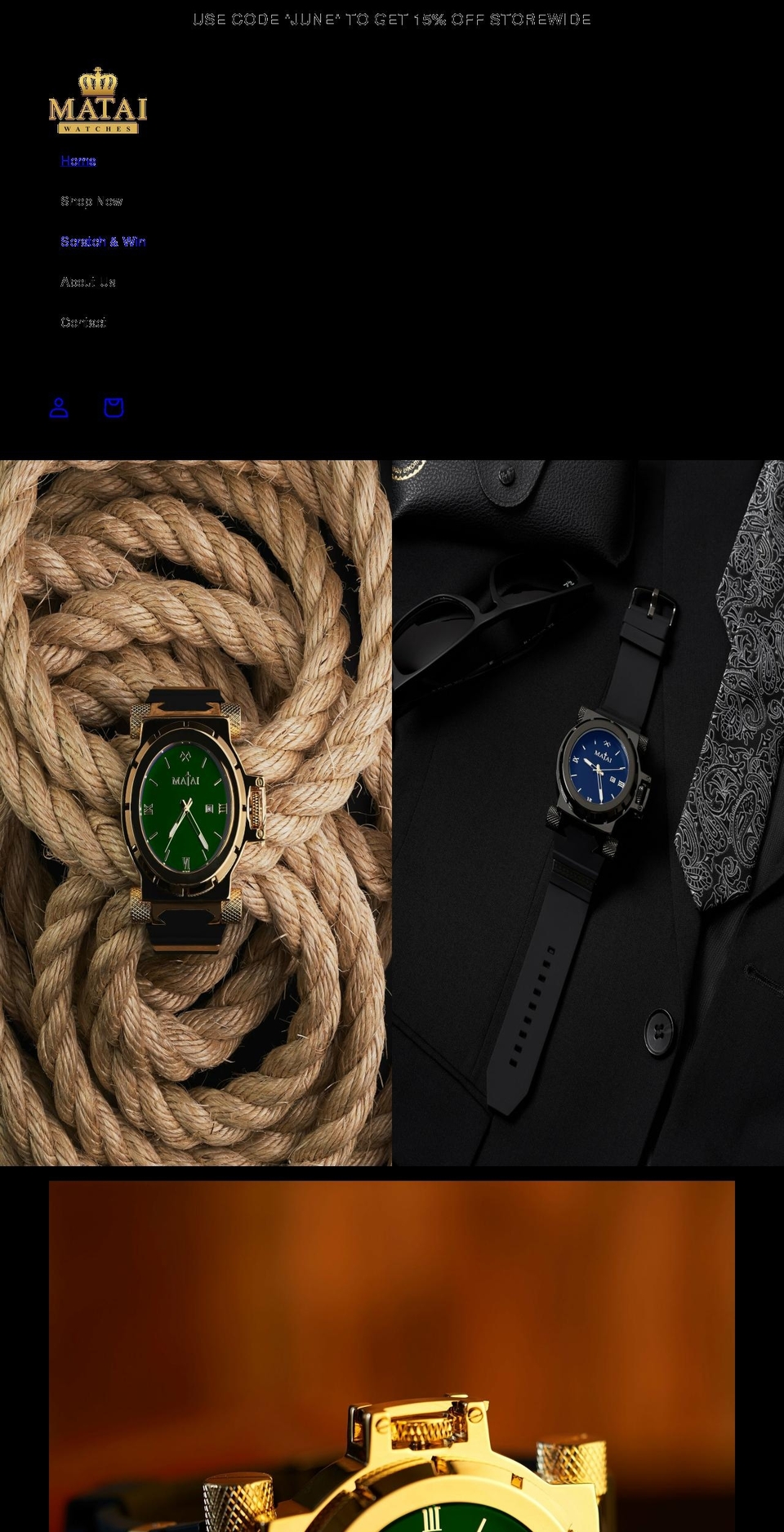 mataiwatches.com shopify website screenshot