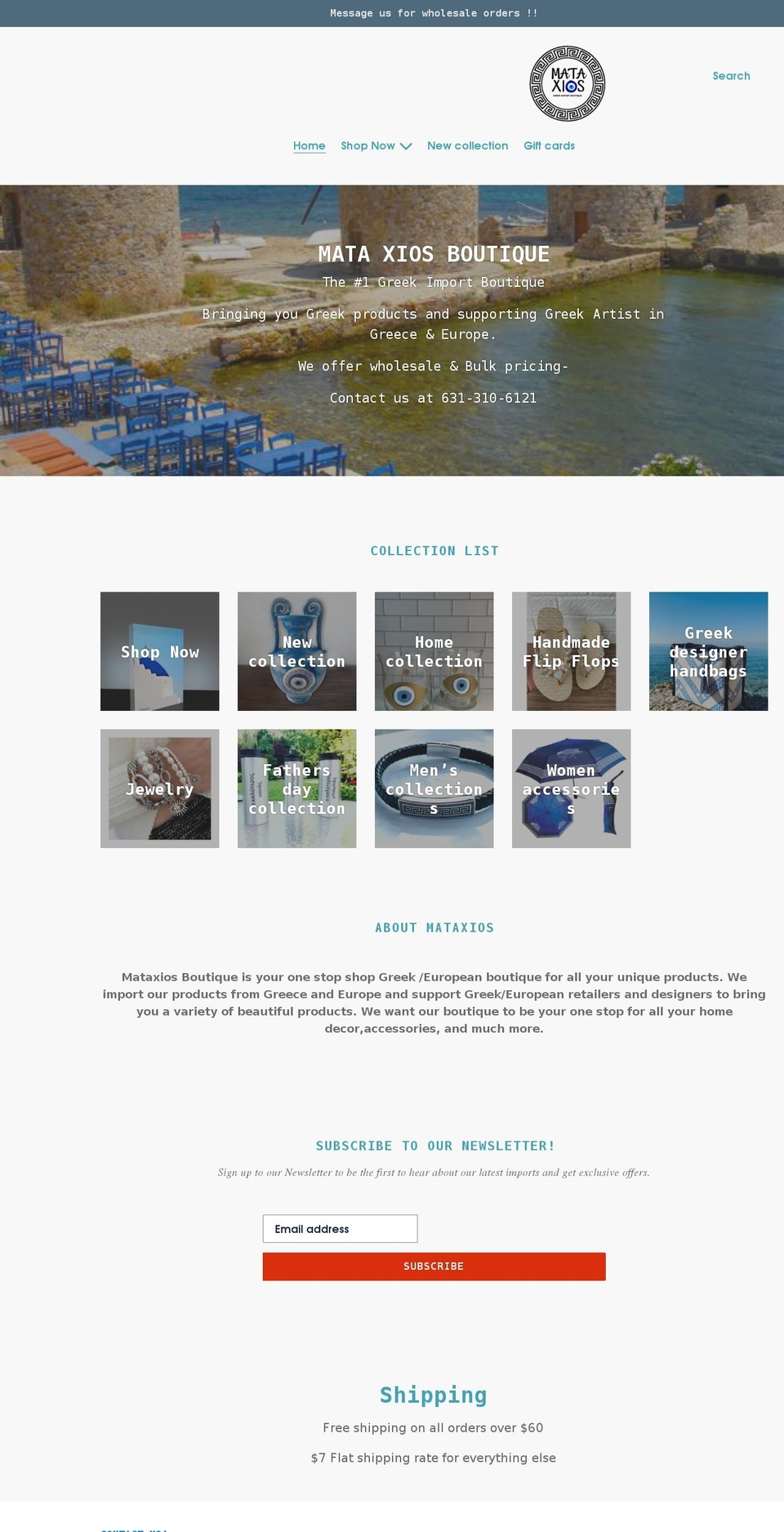mataxios.com shopify website screenshot
